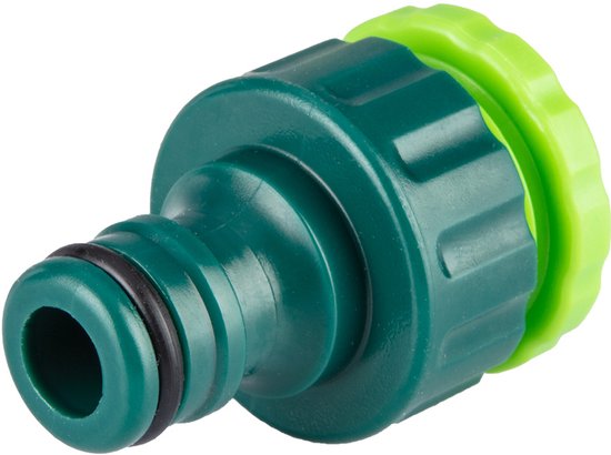 Groene slangkoppeling met groene draairing.