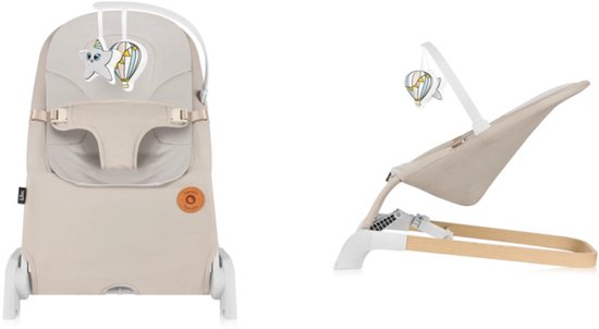 Lionelo Lilac Wipstoel-Schommelstoel - Verstelbare Rugleuning - Hypoallergene Bamboestof - Plat Opvouwbaar - Inclusief Afneembare Speelboog van LIONELO — afbeelding 3