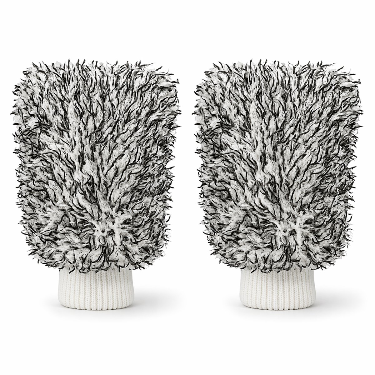 BLINKT Microvezel Washandschoen Auto 2 Stuks - Wash Mitt - Krasvrije Poetshandschoen met Extra Schuim - Voor Lak, Velgen, Motor & Boot - Herbruikbare Washmitt