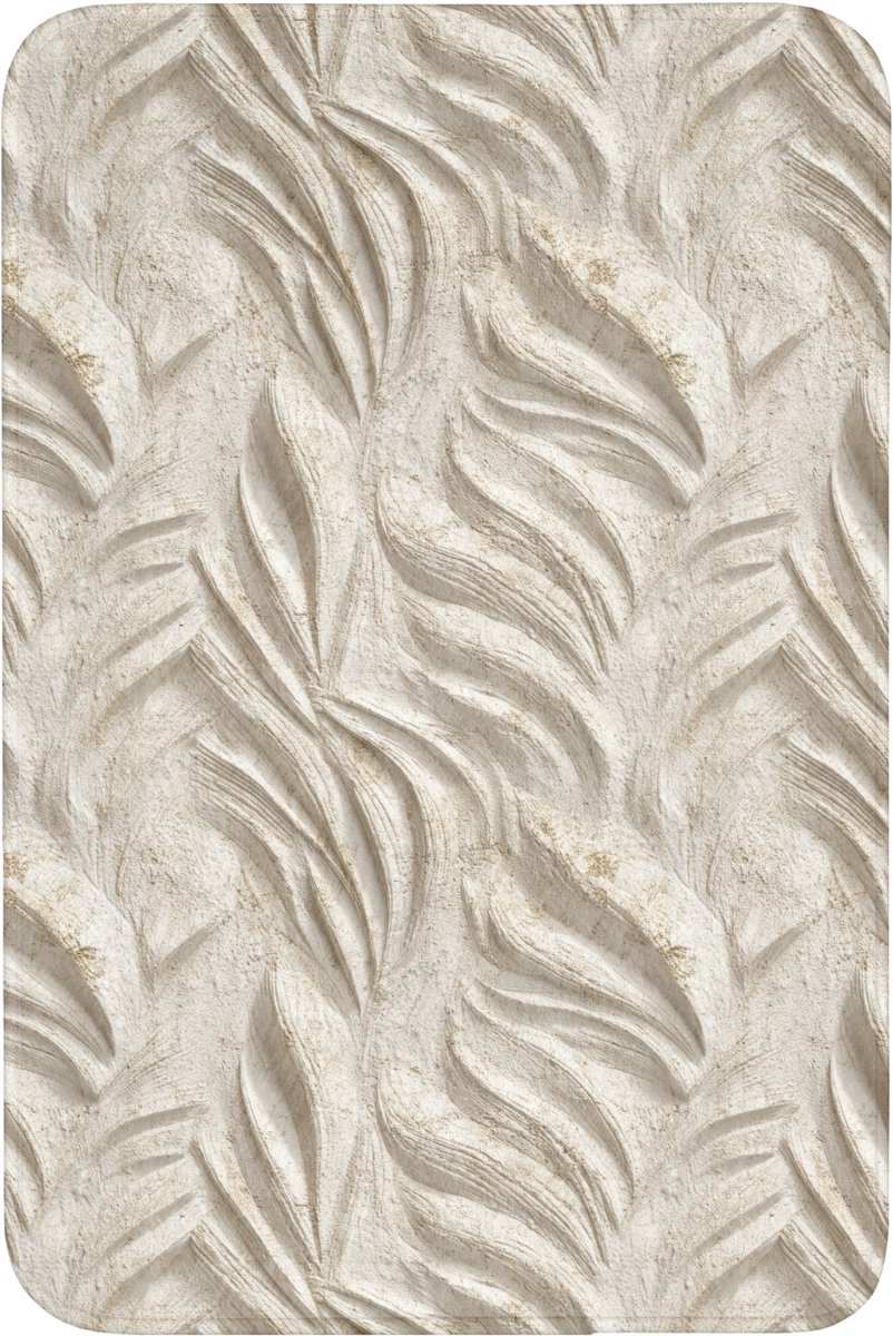 WC mat 60x90 cm - Antislip - Textuur - Reliëf - Beige - Toiletmat - Vloermat - Douchemat -