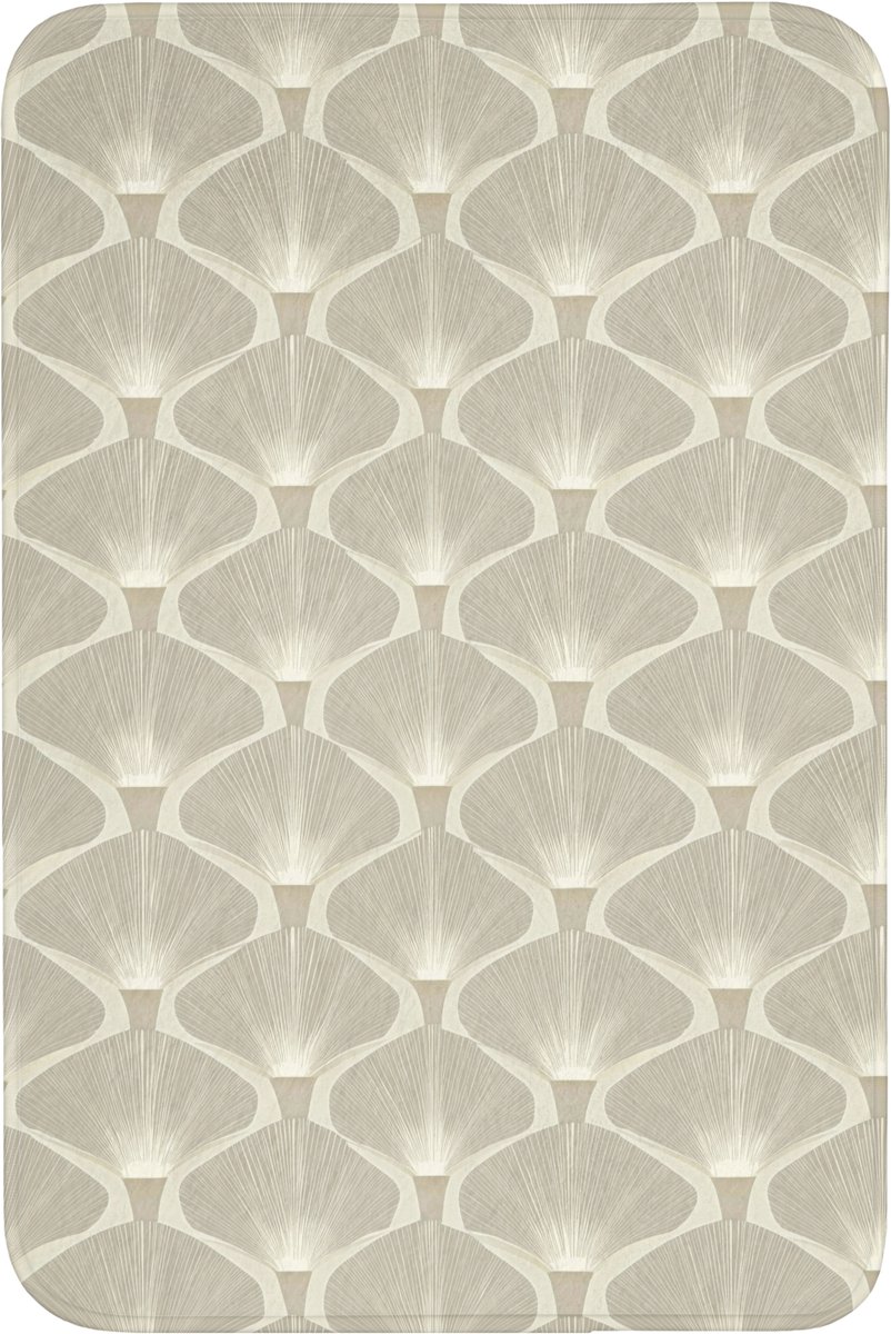 WC mat 60x90 cm - Antislip - Paneel - Ginkgo - Zand - Toiletmat - Vloermat - Douchemat - T