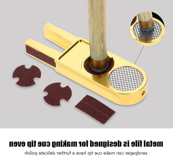 Dailygoods - Billiard Cue Tip Trimmer - Multifunctionele Tool - Staal - Cue Tip Shaper - Geschikt voor Billiard, Snooker en Pool - Compact en Duurzaam van Dailygoods — afbeelding 2
