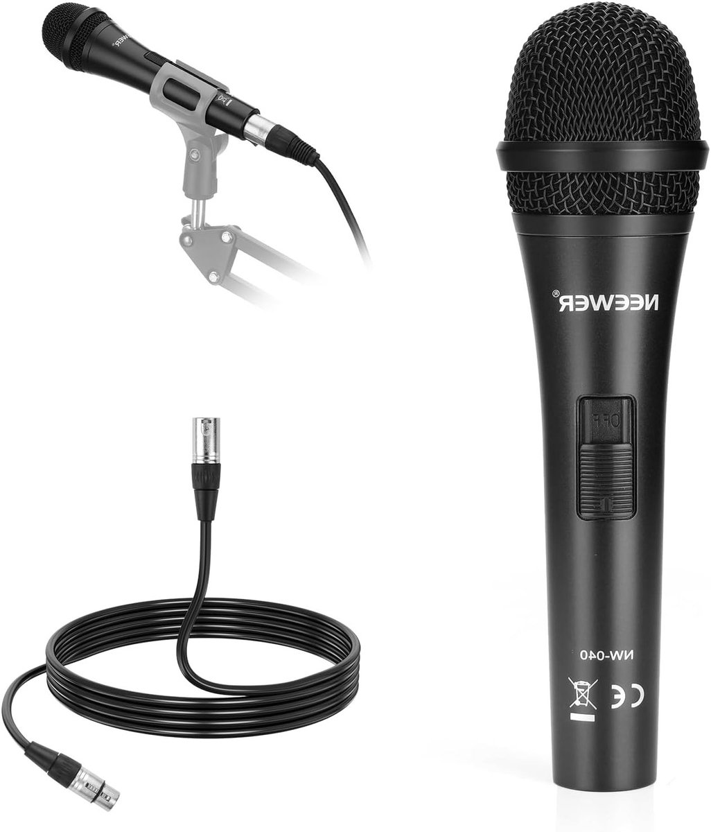 Dynamische microfoon met XLR-stekker voor professionele audio-opnames