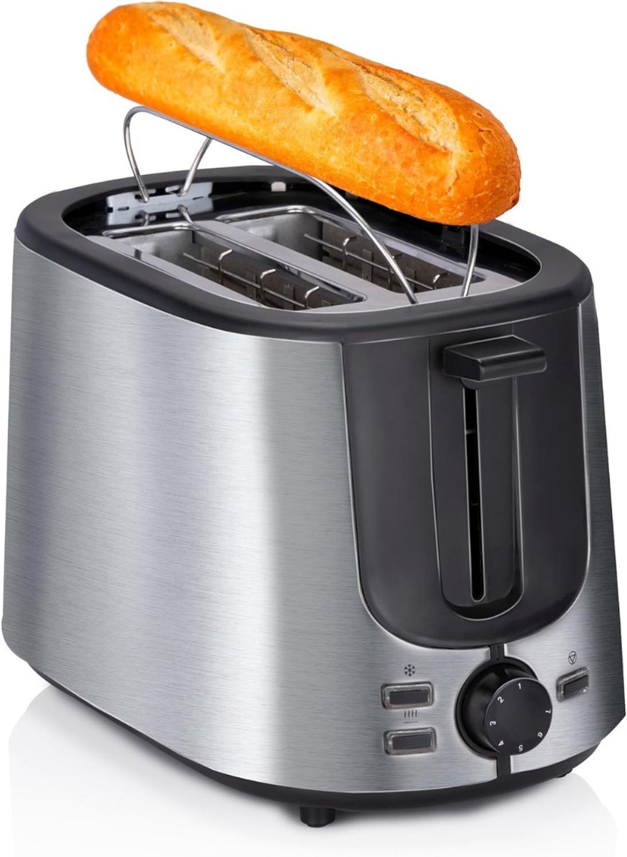 RUX® Tosti Apparaat Broodrooster - Tosti Apparaat - Tosti Broodrooster - Grijs - 19cm x 38cm x 19cm