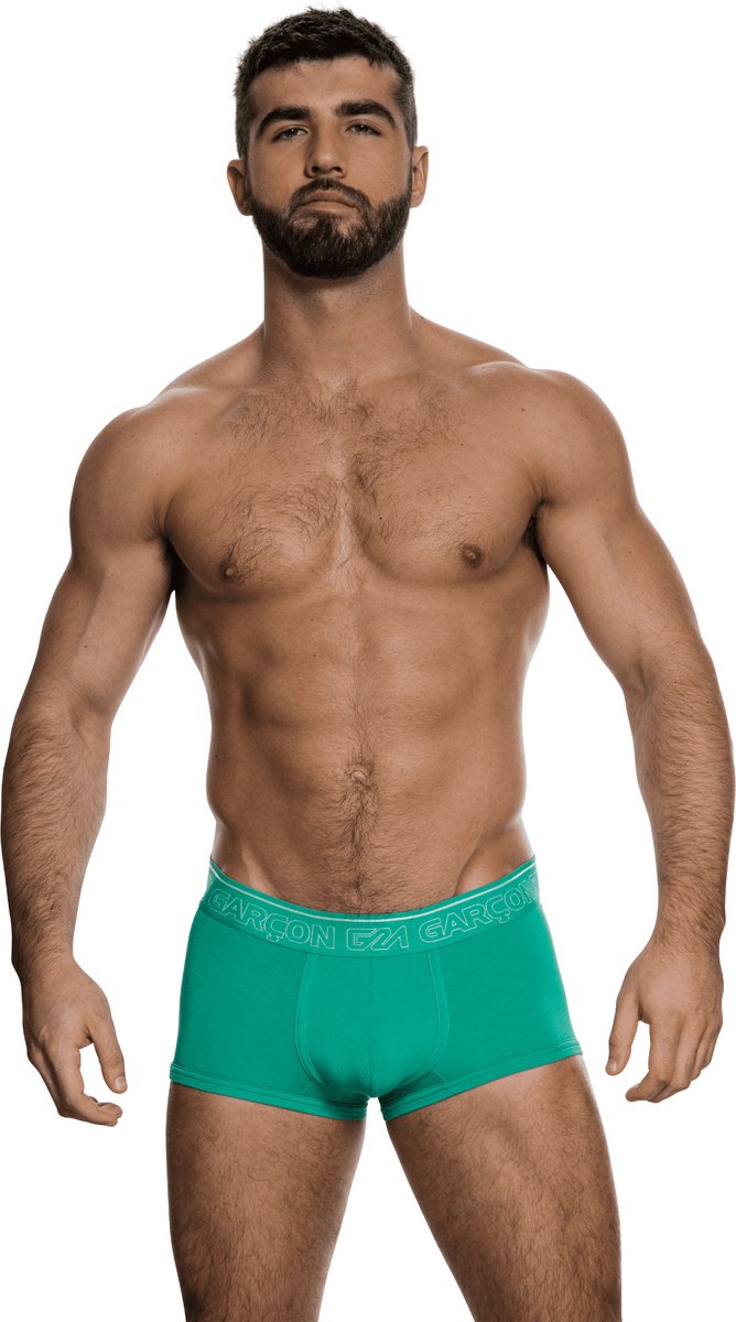 Garçon Courtside Green Trunk - MAAT XL - Heren Ondergoed - Boxershort voor Man - Mannen Boxershort