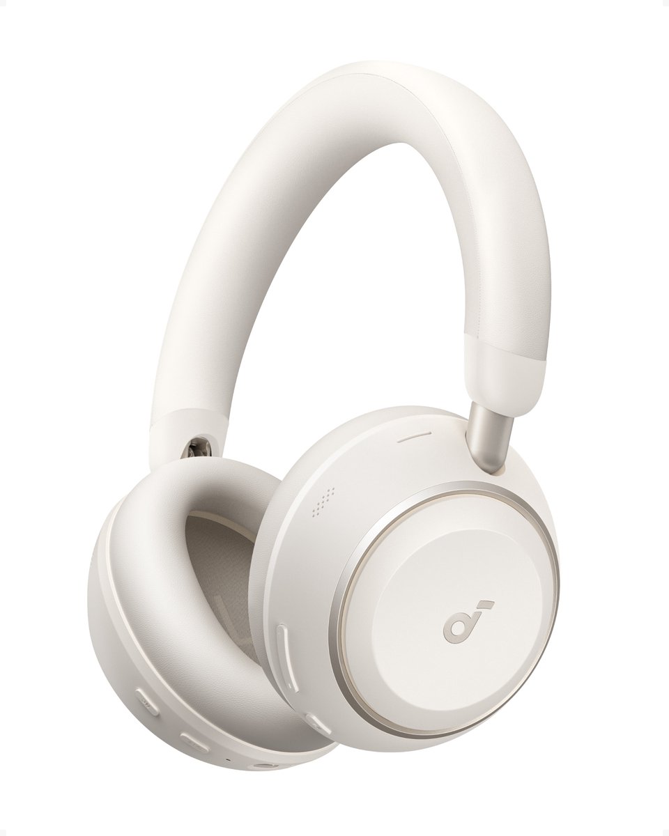 soundcore Space 2 by Anker, Active Noise Cancelling Koptelefoon, Comfortabele Pasvorm, 50H Speeltijd, LDAC Hi-Res Draadloze Audio, Dual Connection, Helderre Gesprekken, Bluetooth 6.1, Nap Mode, Draagdetectie