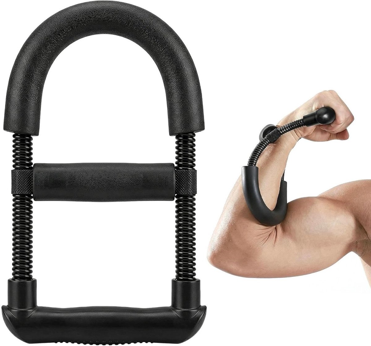 Effectieve onderarmtrainer voor atleten en pianisten - Versterk polsen en biceps met instelbare weerstand van 30-45 kg (25,5 x 14,5 cm)