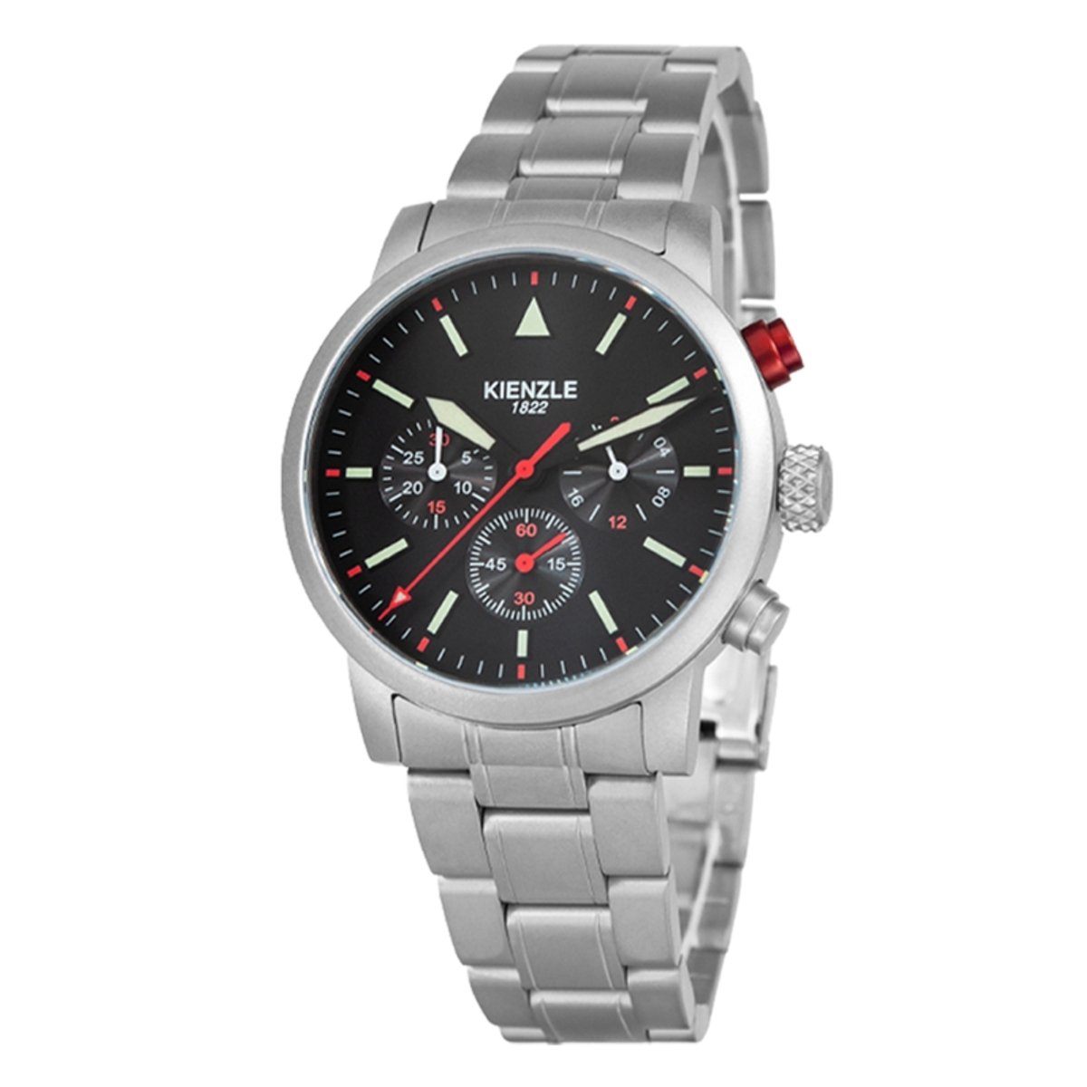 KIENZLE Horloge - Flieger - Quarz Chrono KC416G - Wijzerplaat Mat Zwart