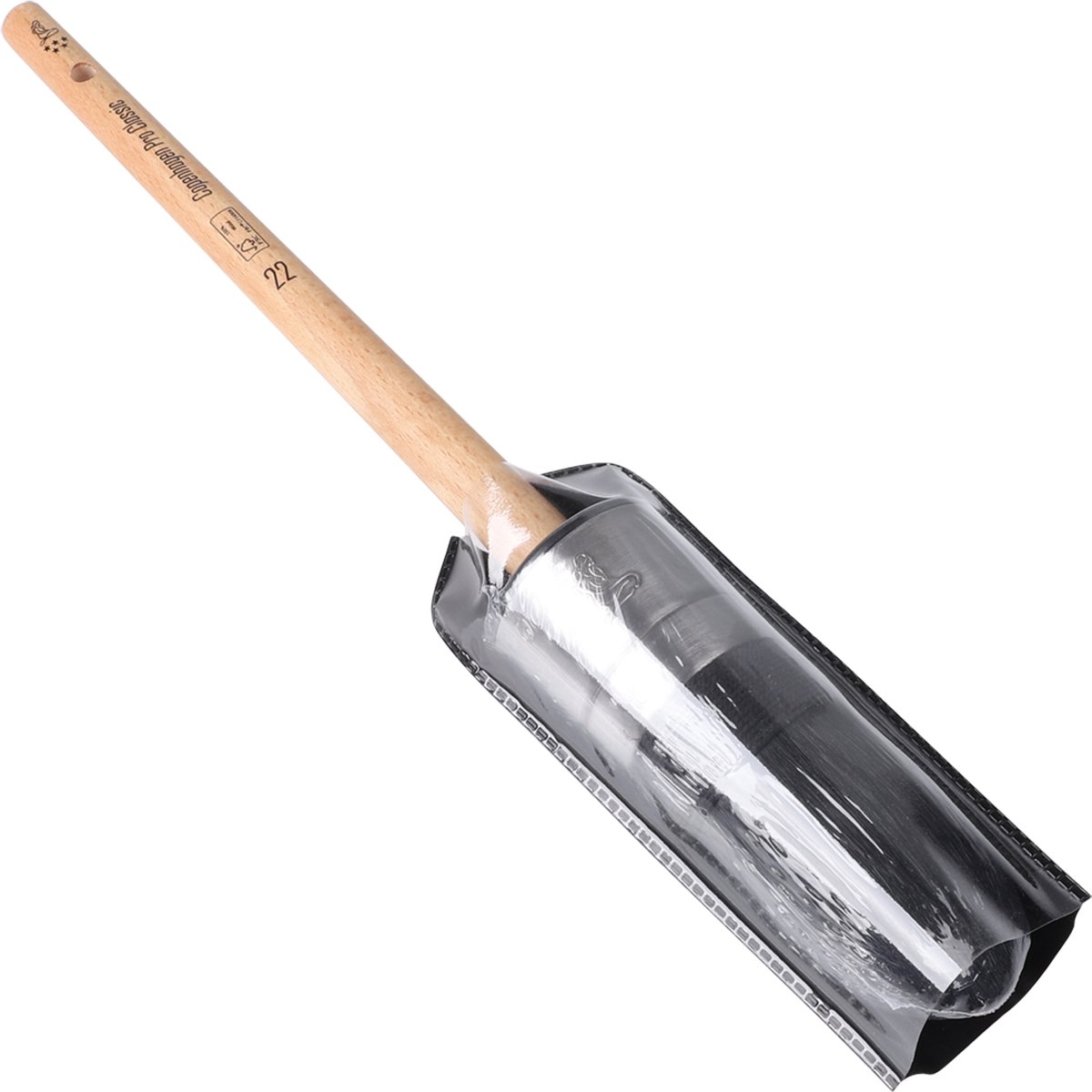 Copenhagen Pro Classic patentpuntkwast - maat 22 - zwart Chinees varkenshaar - FSCÂ® houten steel - *****
