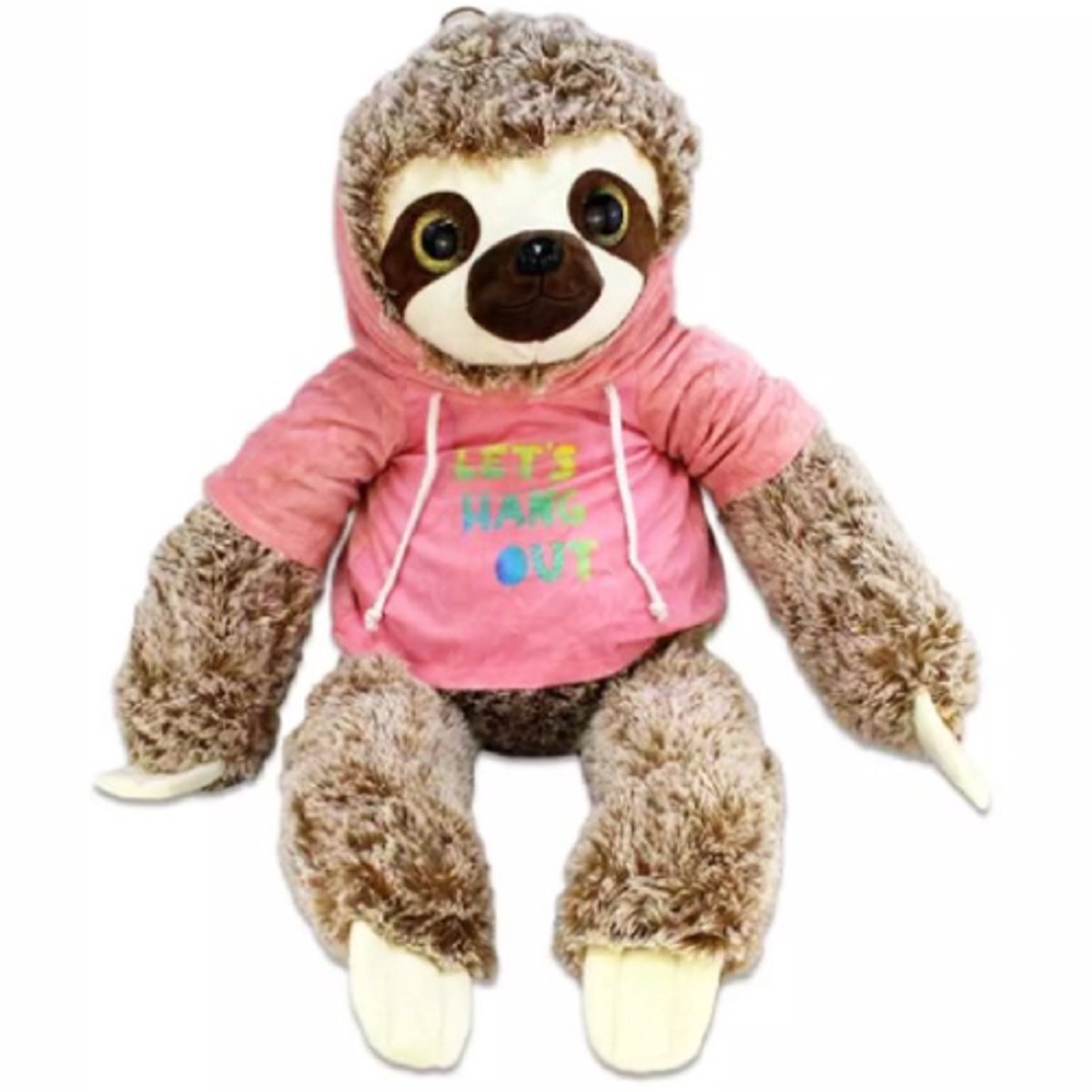 Luiaard met Roze Hoodie Pluche Knuffel 48 cm - Speelgoed Knuffels voor Kinderen Jongens Meisjes - Sloth Plush Toy