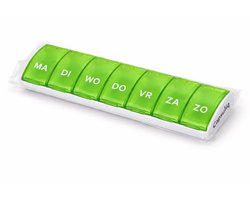 Capsuliq - Pillendoos 7 Dagen - Pillendoosje - Medicijnen Doosje - Groen - NEDERLANDS