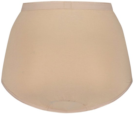 Beige Ten Cate slip met hoge taille, gemaakt van rekbaar biologisch katoen.