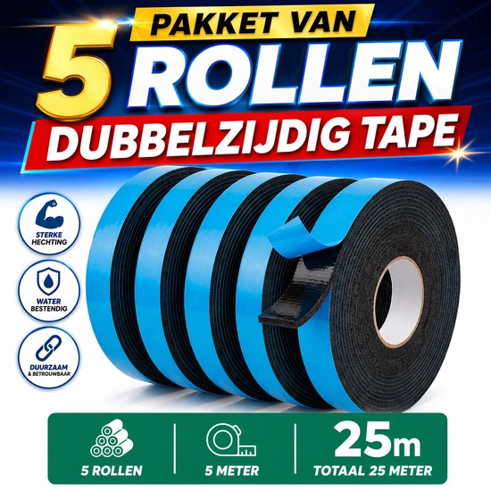 UITLAAT ISOLATIEBAND / HEAT WRAP 5CM X 15M Zwart