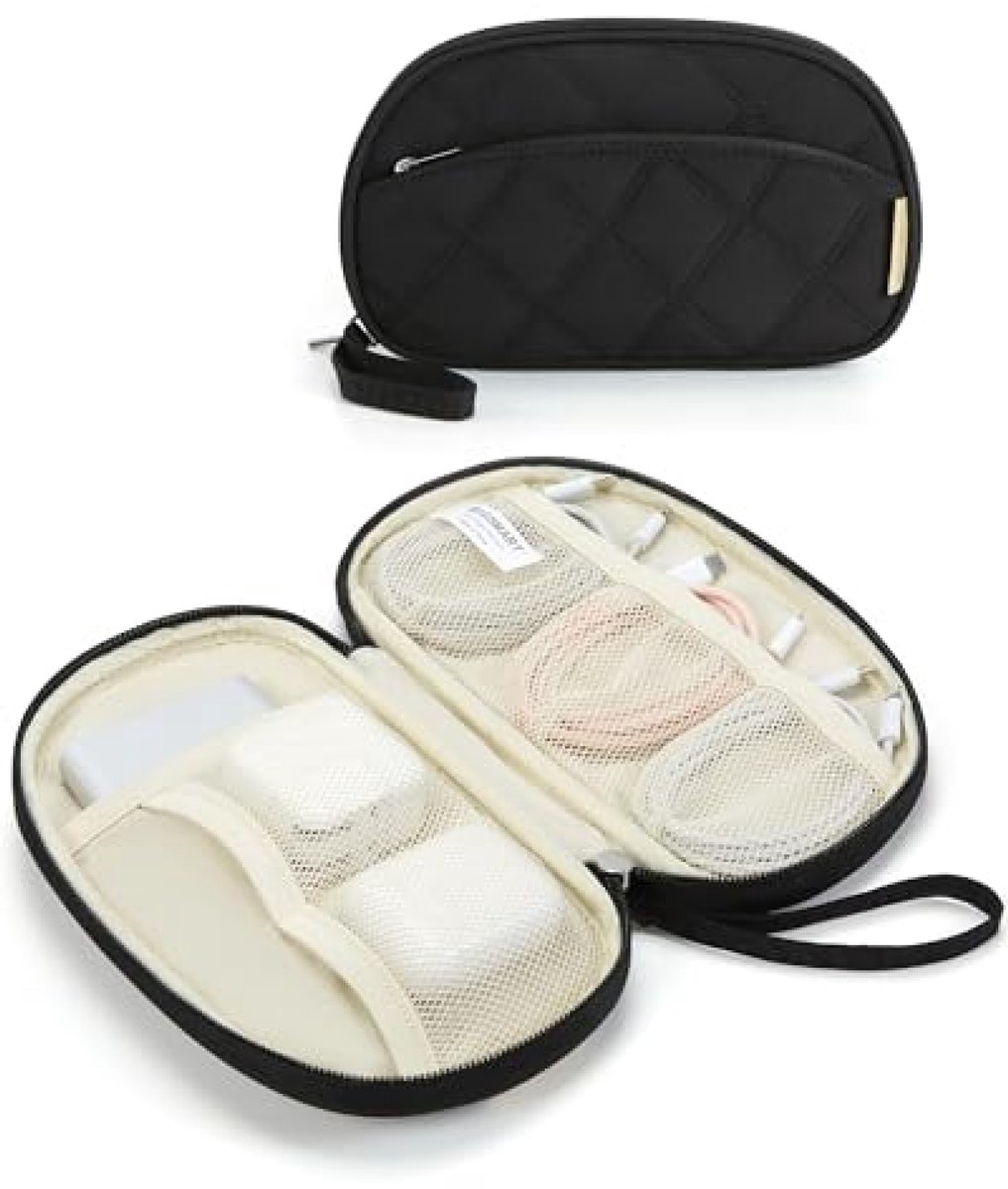 Reiskabelorganizer - Elektronica Organizer Tas - Compact & Waterafstotend - Zwart