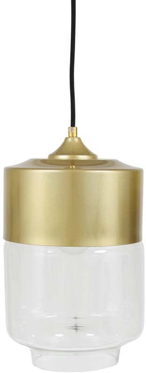 Safaary - Hanglamp Goud Helder Glas Cosmo Ø 18 x 30cm