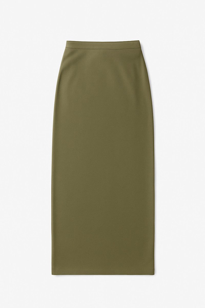 Touché Privé - Kokerrok met split - Khaki - Dames