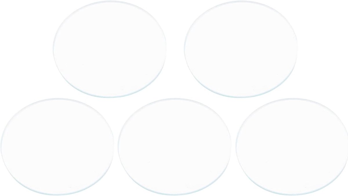 Ronde Vervangende Horlogeglas Set van 5 Stuks, 37-38-39MM Plat Horloge Kristal Lens voor Reparatie en Onderhoud