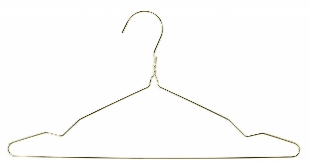 Gouden boutique kledinghanger- 40 cm - ø 2.3 mm - Goudkleurige draadhanger- 10 stuks