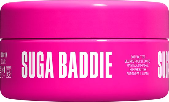 NYX Fat Oil Suga Baddie body butter in roze pot, op witte achtergrond.