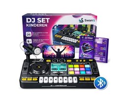 SwanX® DJ Set Kinderen – Bluetooth DJ Mixer met Microfoon, Lichtshow, Piano & Launchpad – Oplaadbaar Muziek Speelgoed – Inclusief Nederlandse Handleiding – Vanaf 3 Jaar