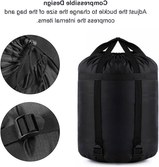 Waterdichte en ultralichte compressiezak voor slaapzakken - Ideaal voor kamperen en wandelen, nylon opslagoplossing voor kleding en uitrusting van Merkloos — afbeelding 3