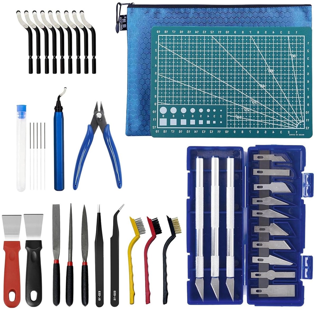 Complete 3D Printer Tool Set met 42 Stukken, Inclusief Reinigingsnaalden, Borstels en Snijgereedschap voor Optimale 3D Printresultaten