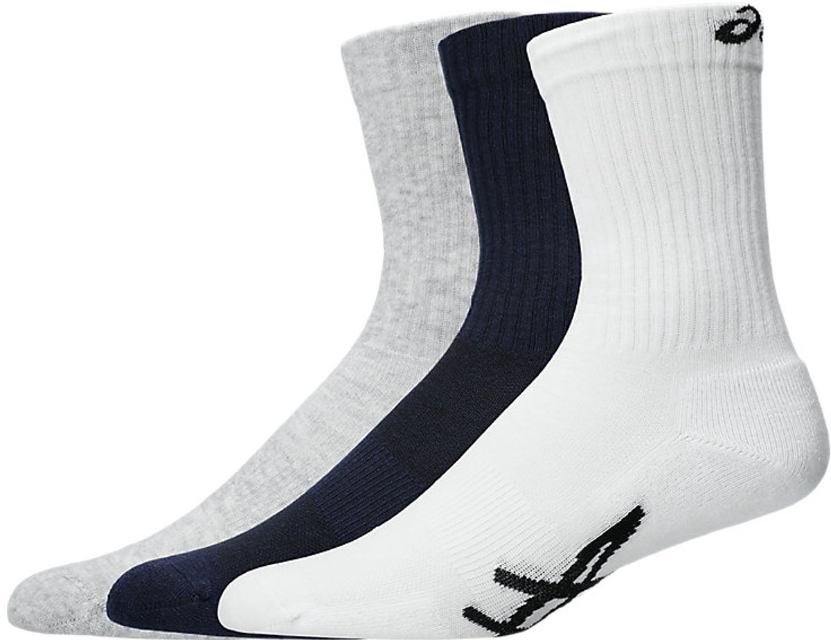 ASICS Sport Crew Sock - Sokken - Wit Grijs - Sports - Hardlopen - Unisex Sokken — cadeau in Cadeau-ideeën - foto 2