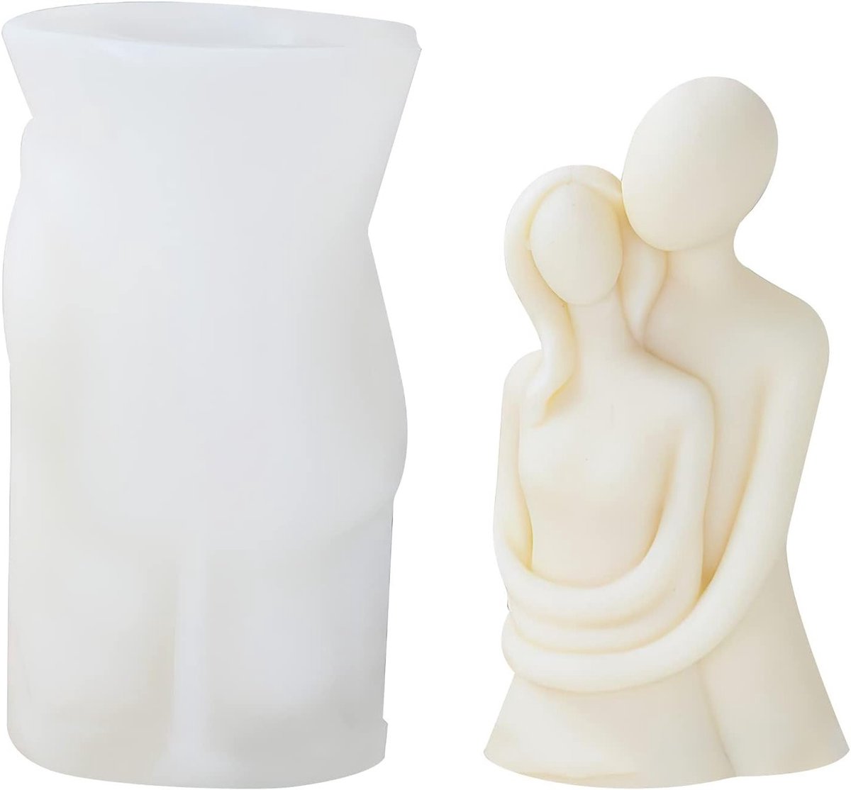3D Silicone Kaarsen Mallen voor Cuddly Couple Kaarsen, Handgemaakte Zeep en Geurkaarsen, P