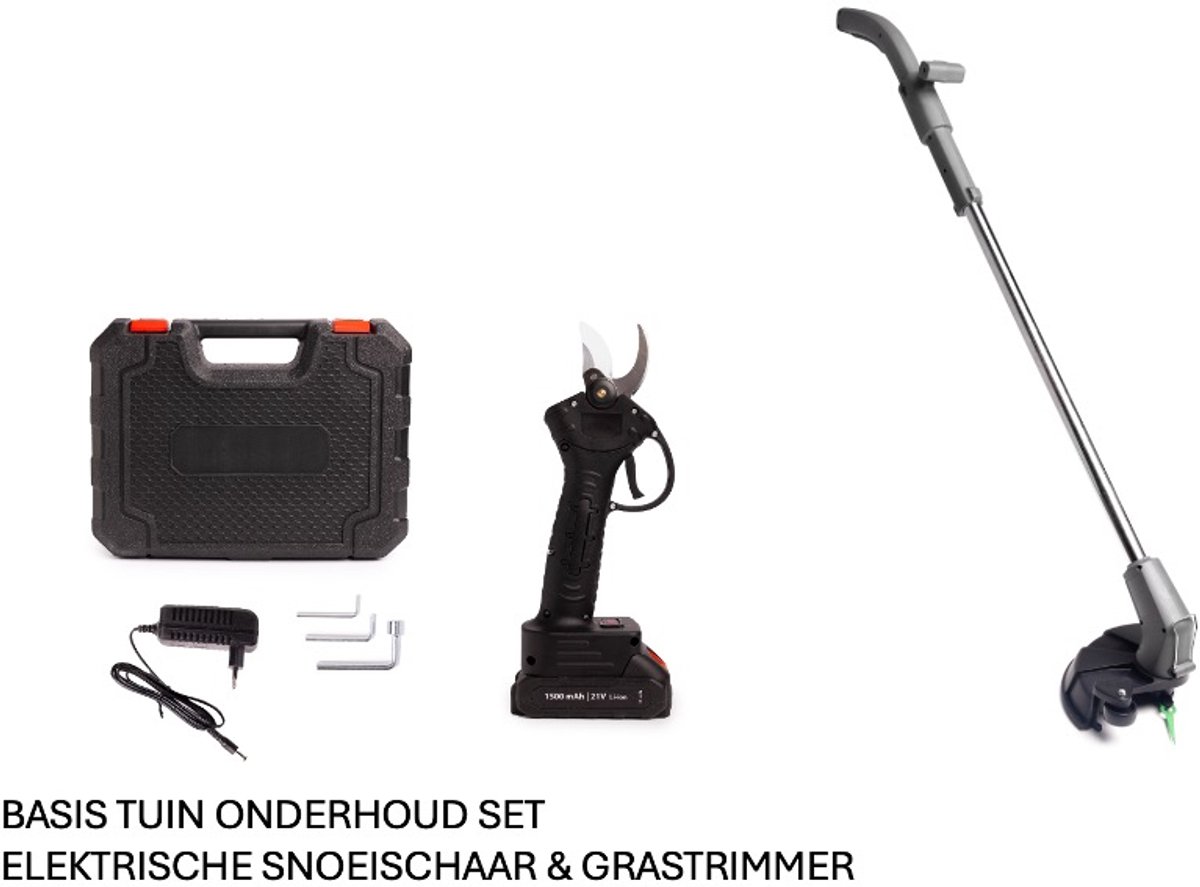 Snoeischaar en Grastrimmer - houdt uw tuin netjes - Snoeischaar op Accu – Snoerloze Takkenschaar