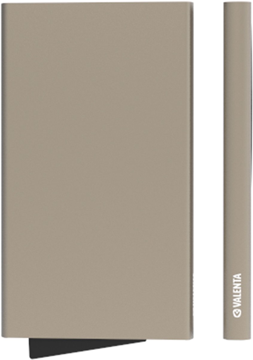Valenta MagSafe Pasjeshouder Titanium Goud - Aluminium Cardprotector iPhone 12 t/m 18 – 6-7 Pasjes – RFID/NFC Bescherming – Dun 8 mm