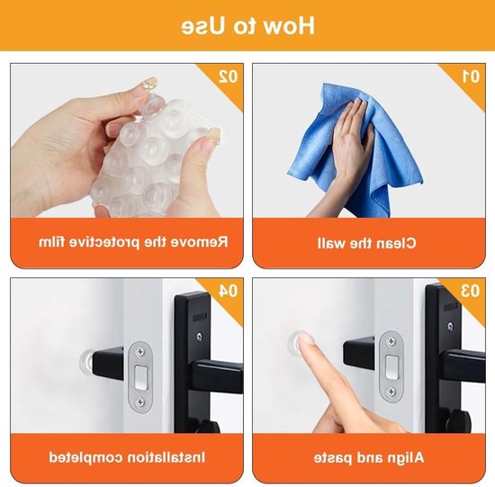 12 Stuks Transparante Rubber Deurstopper met Zelfklevende Buffers, 22mm Elastische Rondjes voor Bescherming en Geluiddemping — afbeelding 4