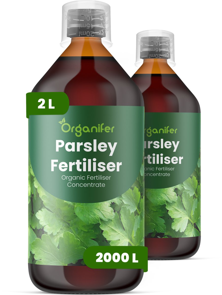 Vloeibare Meststof Voor Peterselie 2X1 L Voor 2000 L - Npk 2-1-8 - Ondersteunt De Productie Van Dicht - Krachtig Peterselieblad - Versterkt Bladstructuur En Kleur Voor Premium Culinaire Kwaliteit - Ideaal Voor Kruiden In Pot - Organifer