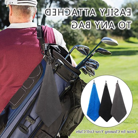 Multifunctionele golfhanddoeken-set - Golfaccessoires - Absorberend - Met karabijnhaak - Reiniging - Voor golftassen - Golfbaan - Sport - Yoga - Outdoor - 3 stuks - Microvezelhanddoeken - Verzorging — afbeelding 5