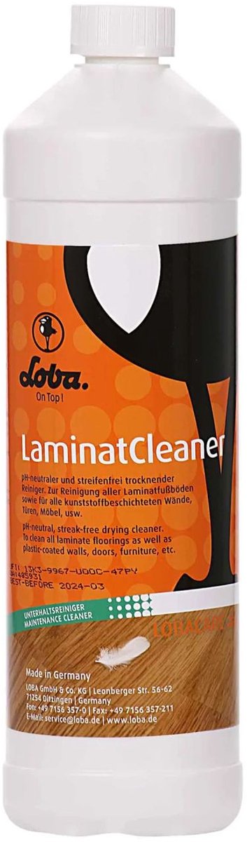 Laminaatreiniger 1 Liter, laminaat schoonmaakmiddel, laminaat reiniger, concentraat