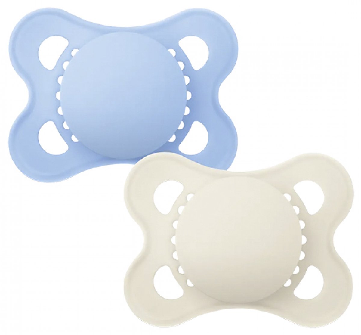 MAM 2 Originele Fopspenen Trendy 2-6 Maanden (Modellen : Blauw en Beige)