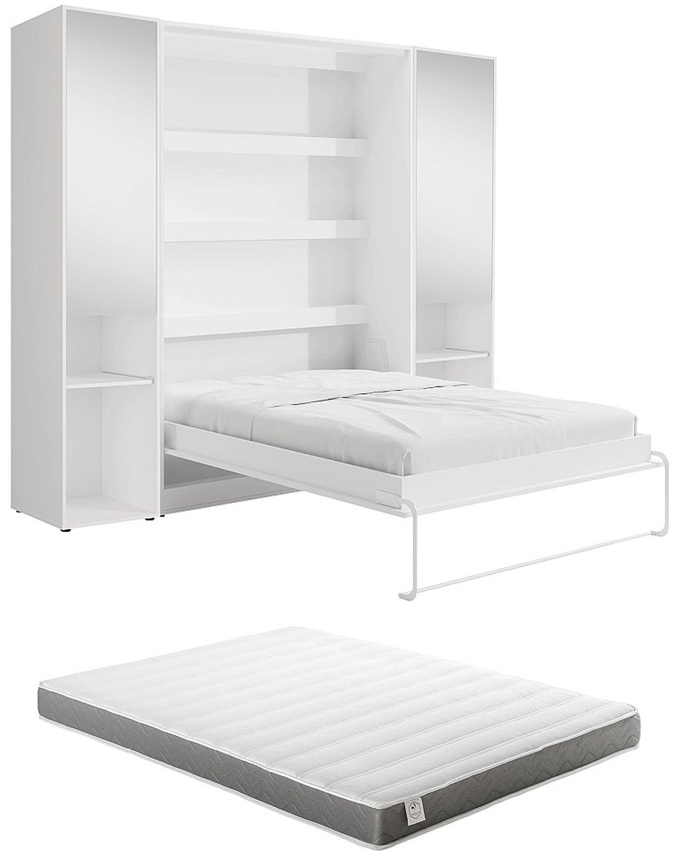 Vente-unique Bedkast hout wit 160 x 200 cm