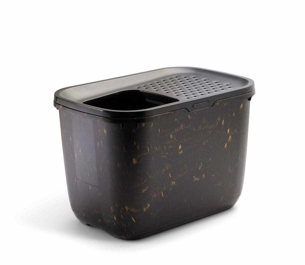 Bol.com Savic - Kattenbak Hop In - Kattentoilet - Zwart Goud - 58,8 x 39 x 39,5 cm aanbieding