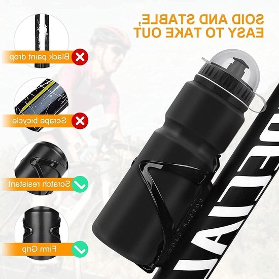 Fiets Bidonhouder met 750ml BPA-vrije Bidon, Lichtgewicht en Duurzaam voor Racefietsen en Mountainbikes, Onmisbaar voor Fietstochten — afbeelding 2