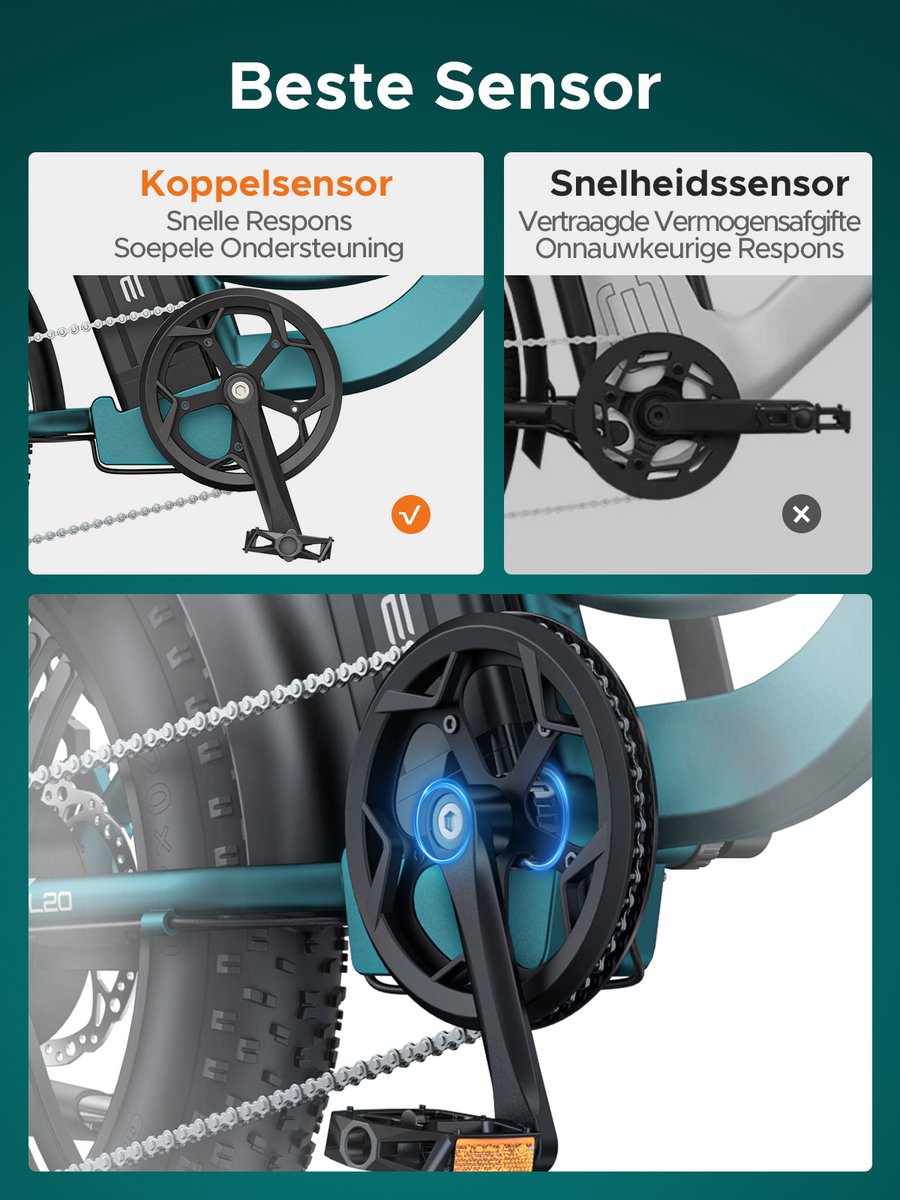 ENGWE L20 Boost Elektrische fiets - Actieradius 120km - Verwijderbare batterij 48V13Ah - Motor 250W - Shimano 7 versnellingen - Mechanische Schijfremmen - 20 Inch Commuter E-Bike - Fatbike - Zwart - afbeelding 3