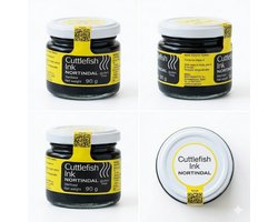 Nortindal Inktvisinkt 90 g - Perfect voor paella met zwarte rijst - Hoogwaardige inktvisinkt voor authentieke paella - Ideaal voor fijnproevers en koks Met Kajal Sticker