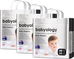 Luiers Maat 0-1 (0-5kg) - Premium Kwaliteit - 90 Stuks - Dermatologisch Getest - 12+ Uur Droog - Ultra Zacht en Ademend - Megapack - Dubbele Anti Lek Bescherming - REACH Getest