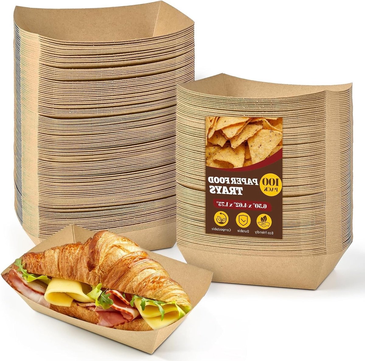 Kraft papieren dozen set van 100 stuks voor cadeauverpakking, ambachtelijke projecten en opslag