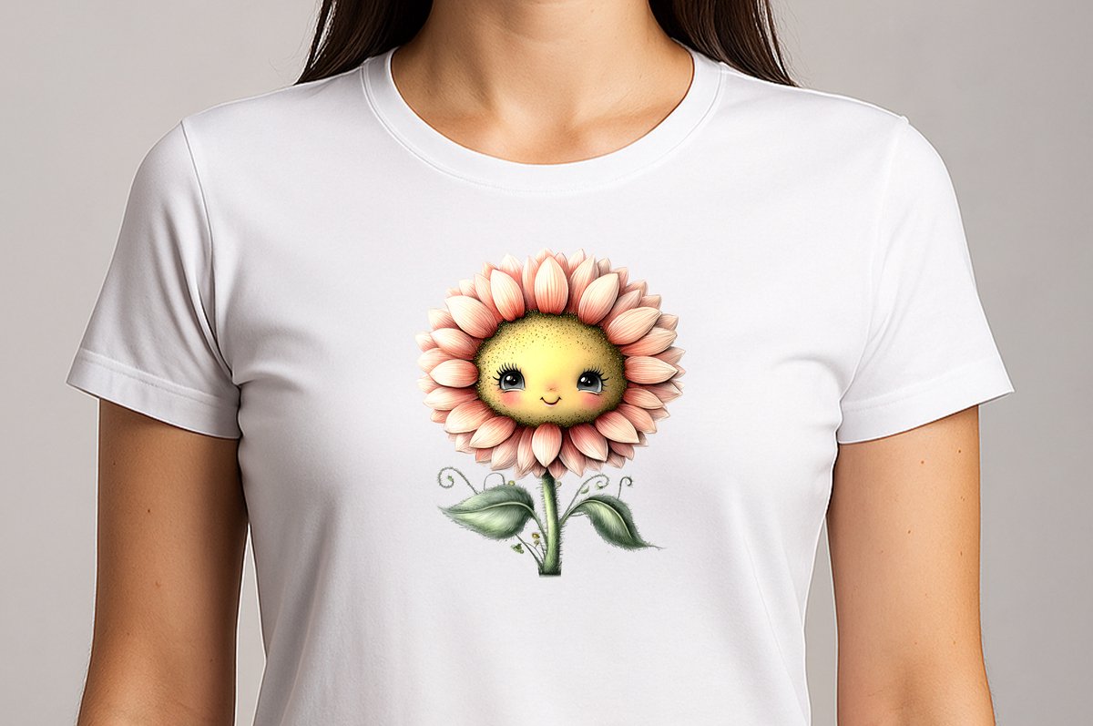 Happy Flower Baby - T Shirt - cute - kawaii - Gift - Cadeau - schattig - schattigdesign - liefdesign - pastelkunst