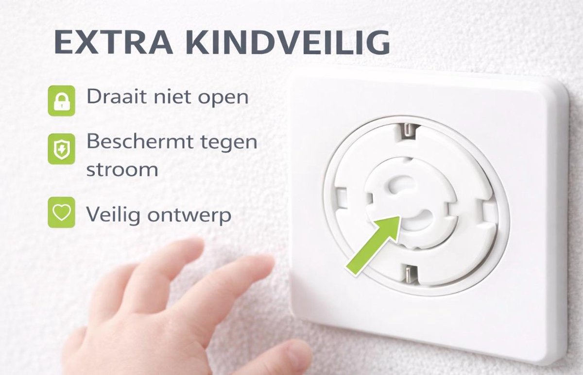 Cubs Care Stopcontactbeveiliging Wit 12 Stuks – Kinderbeveiliging Stopcontact – Stopcontactbeschermers – Babyproof – Met Verwijdertool – 3M Sticker – foto 7
