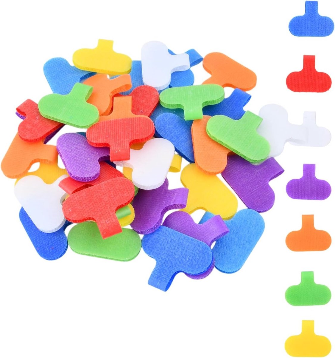 40 Stuks Schrijfbare Elektrische Kabel Labels, Zelfklevende Kabelmarkeringen, Kleurrijke Ovalen Labels voor Kabelorganisatie en Identificatie