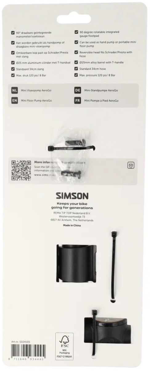 Simson mini vloerpomp AeroGo — afbeelding 5