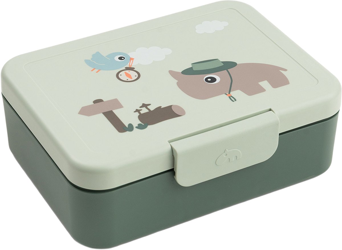 Done By Deer Lunchbox Met Verdeler - Tiny Trails - Green
