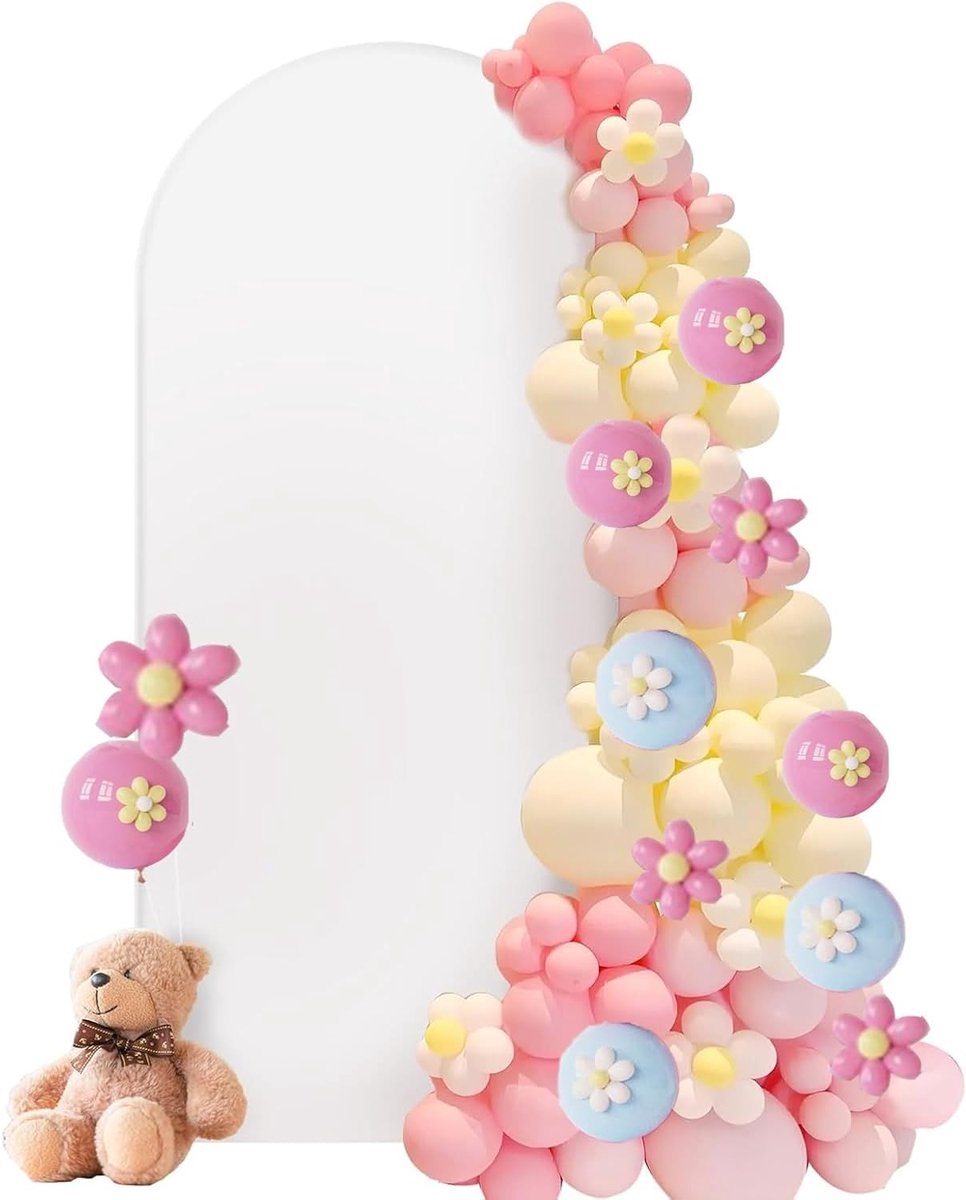 Ronde Achtergrond Booghoes Wit Dubbelzijdig voor Feest Decoratie