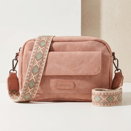 Lundholm tassen dames schoudertas dames crossbody tas roze - crossbodytas heuptasje dames festival tasje - cadeau voor haar - vrouwen cadeautjes Cadeau Sieraad - tassenriem dames bag strap | Scandinavisch design - Sandviken serie