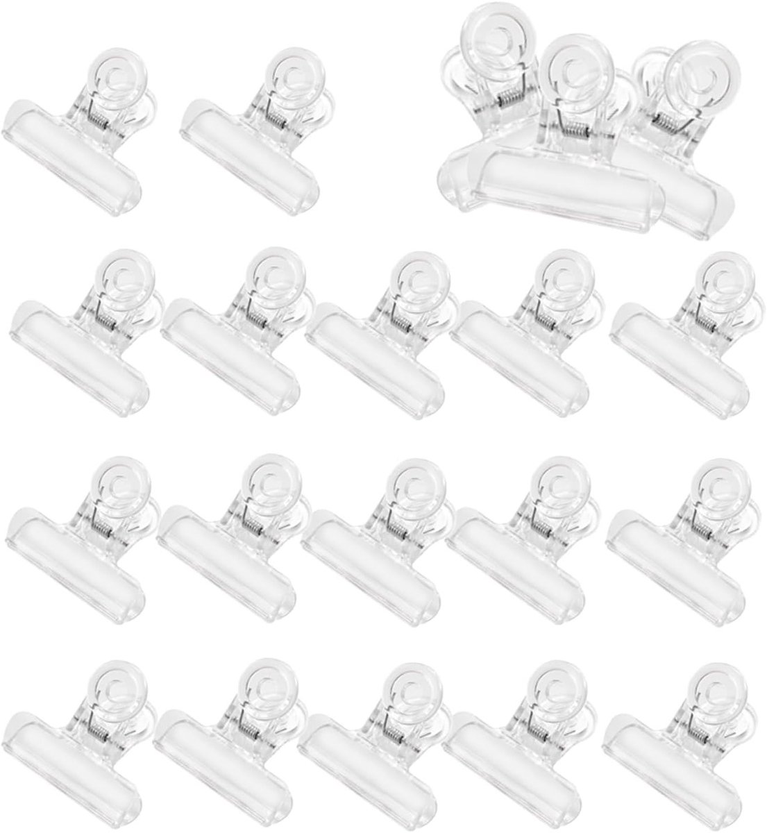 Set van 45 Transparante Bulldog Clips van 31mm - Stevige Klemmen voor Papier, Tassen en Kantoorgebruik